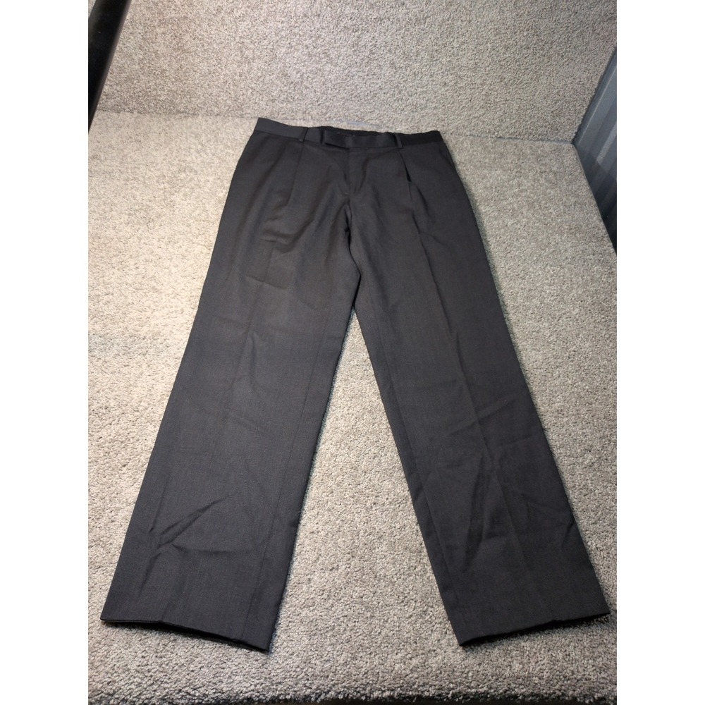 Hugo Boss Bertolucci Cinemau Mens 42L Charcoal Grey 100% Virgin Wool Pants